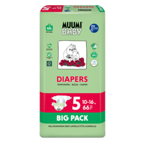 Muumibaby vaippapakkaus_Diapers Nr5 BigPack 66kpl