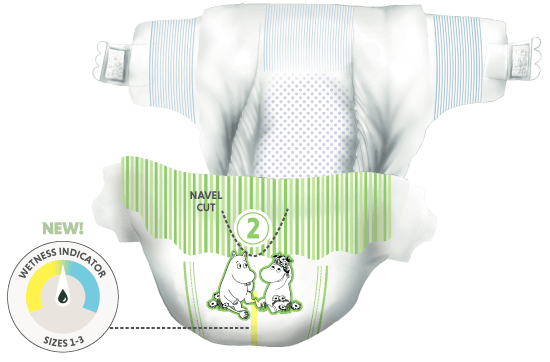 Muumi Baby Starters Nave Cut and Wetness Indicator